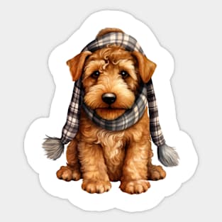Winter Airedale Terrier Dog Sticker
